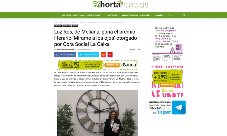Entrevista periódico Nou Horta a Luz Ros